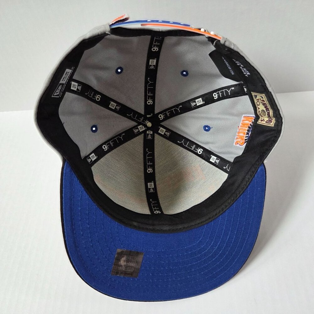 New York Knicks Hat Cap Snapback Gray New Era 9Fifty Hardwood Classics Big Logo - Picture 7 of 14